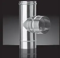 тройник craft 90° нержавеющий овальный (316/0,5), ф120*240, выход ф80-180