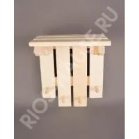 полка-вешалка 4 крючка, бацькина баня #