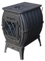 печь-камин отопительно-варочная прометалл бахта черный