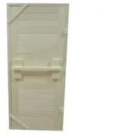 дверь деревянная, глухая, горизонталь осина сорт а, 2 петли, короткая ручка 175*75 см, банный перец