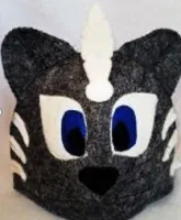 шапка для бани детская котенок-сын вождя, серая, жар-банька