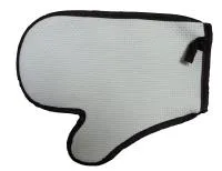 рукавица для бани и сауны "нежность", хлопок, (коричневый кант), бацькина баня