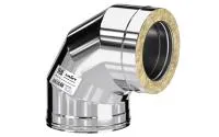 колено craft утепленное угол 90° нержавеющее (316/0,8/304/0,5мм) ф120/220 по воде #