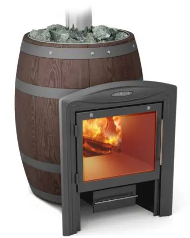 печь для бани тмф бочка вариата cast дверка антрацит  баррель палисандр *