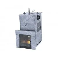 печь для бани изистим анапа м2 premium в четырех. кожухе из талькохлорита закр.верх, бок.вх.слева