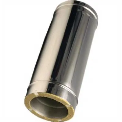 дымоход craft утепленный нержавеющий (316/0,8/304/0,5) ф115/200 l=1м по воде, cerablanket черный