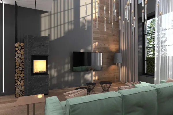 печь-камин tulikivi juva grafia 1770мм